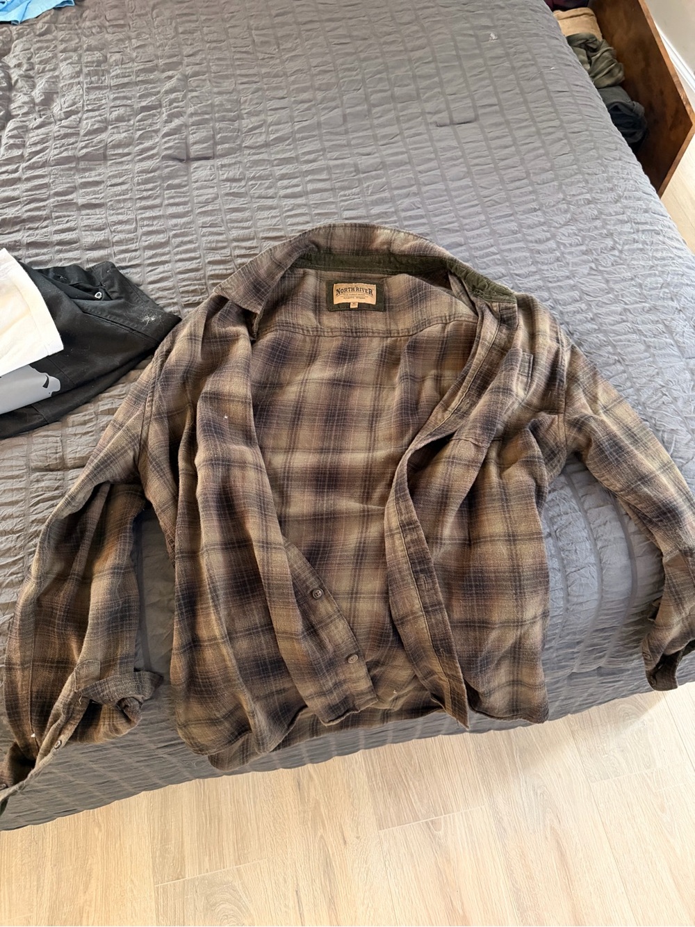 Plaid Men's Shacket - Brown/Olive